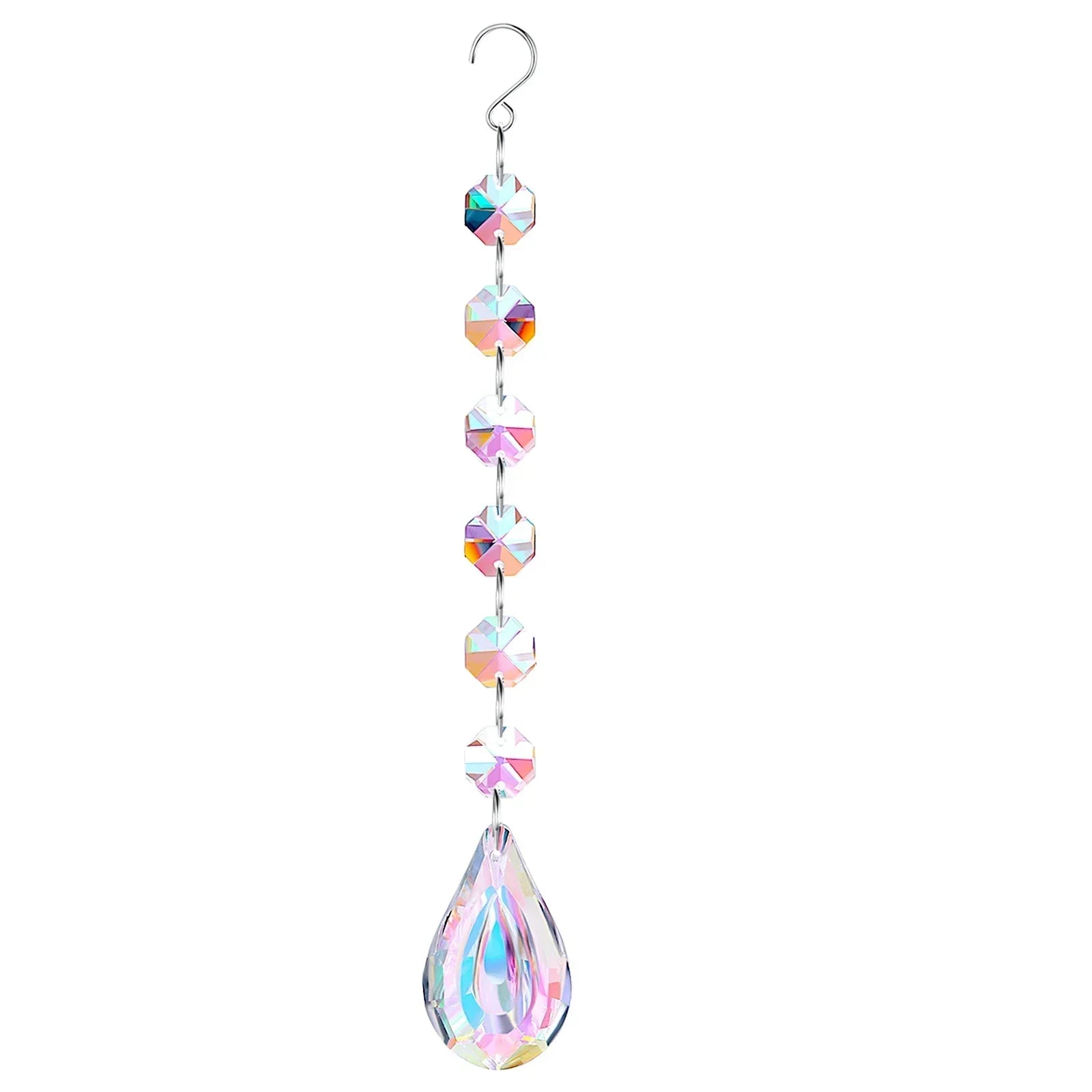 1PCs Crystal Suncatcher AB Color Rainbow Chaser Curtain Pendant Sun Catcher Glass Prism Outdoor Window Home Garden Decor 