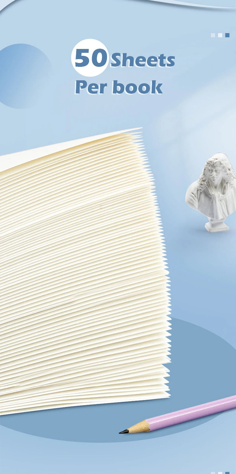 Pink Flowers Sketchbook A4 Drawing Paper No bleed Supplies for Artist Watercolor Oil Painting Stationery Supplies 