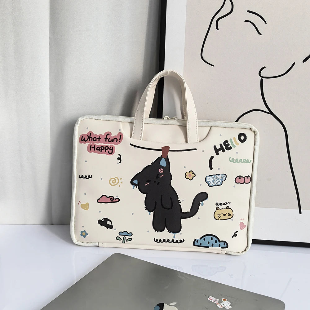 Cartoon Cute Cat Laptop Bag Macbook Notebook Case 