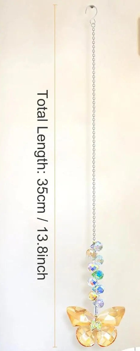 Crystal Butterfly Suncatchers for Window Hanging Ornaments, Rainbow Maker Indoor Outdoor Patio Garden Decor Gifts 