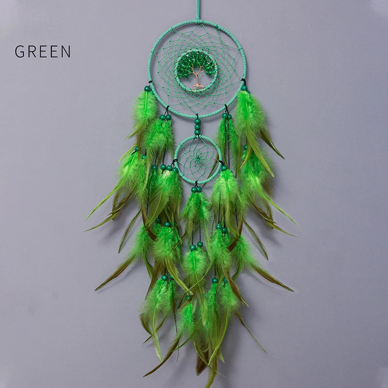 Tree of Life Feathered Dream Catcher 