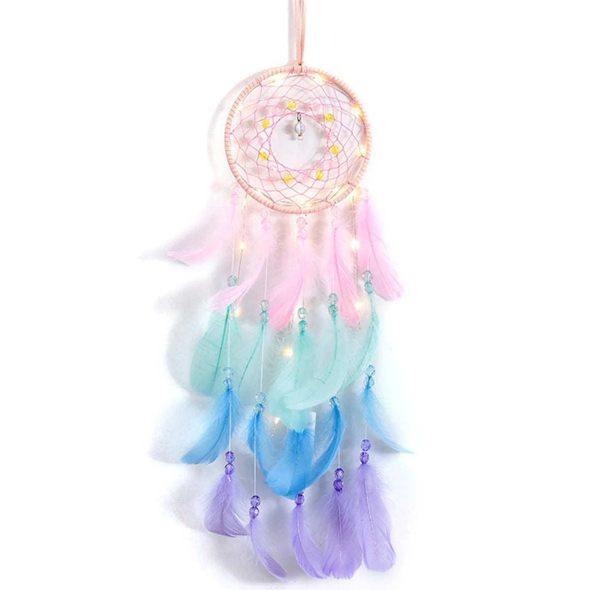 Pastel Pink Dream Catcher Light up Decoration Home Decoration 