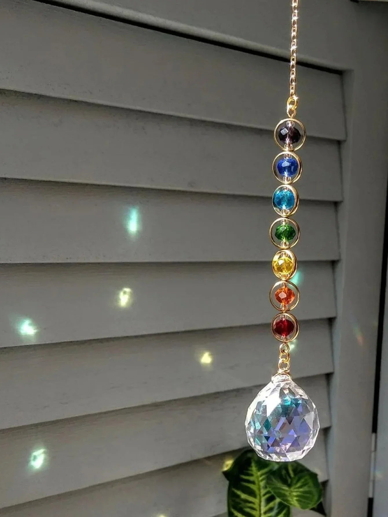 Rainbow Crystal Suncatcher, Home Decor Prism, Chakra 