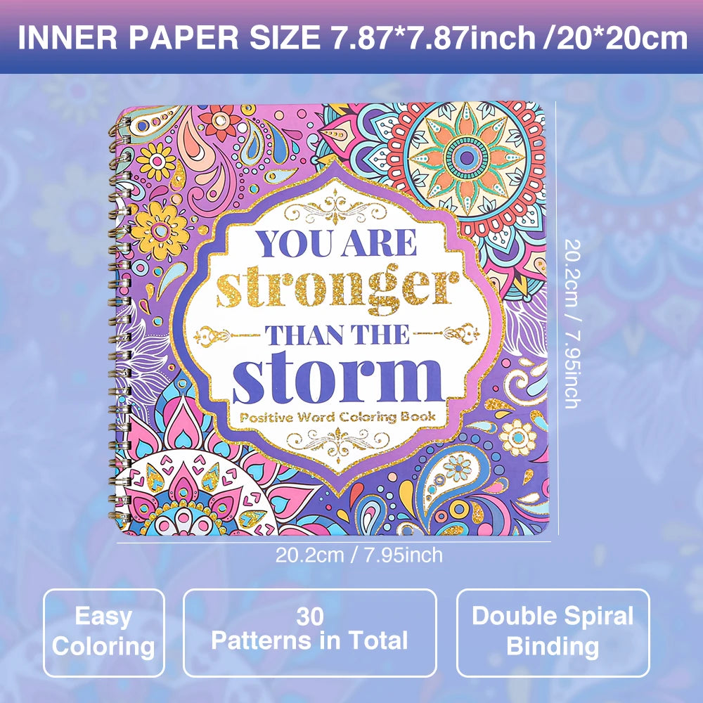 Inspirational Text Coloring Books With Flowers Sketchbooks For Relaxation 