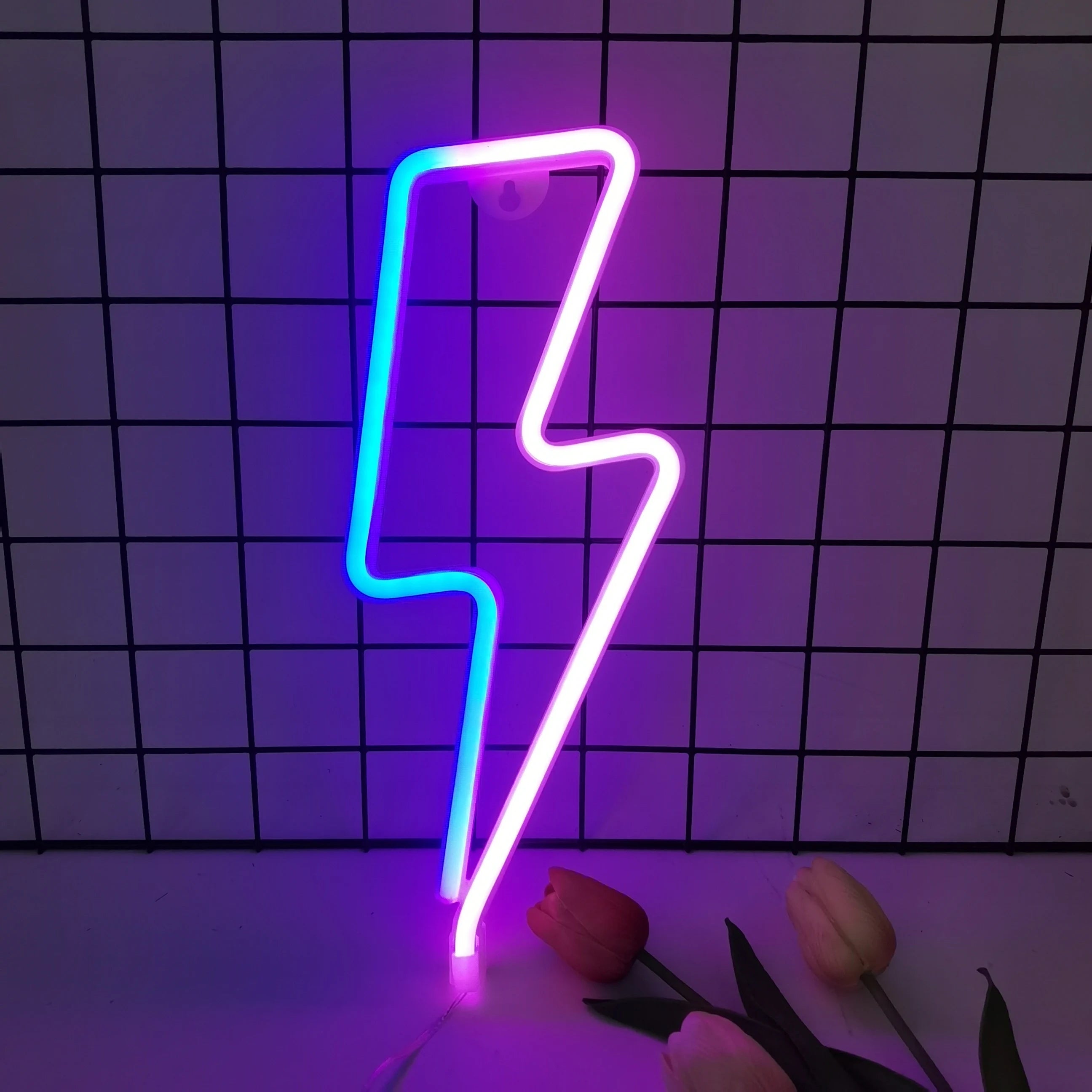 Lightning Bolt neon light battery/USB power supply, game room, bedroom decoration 