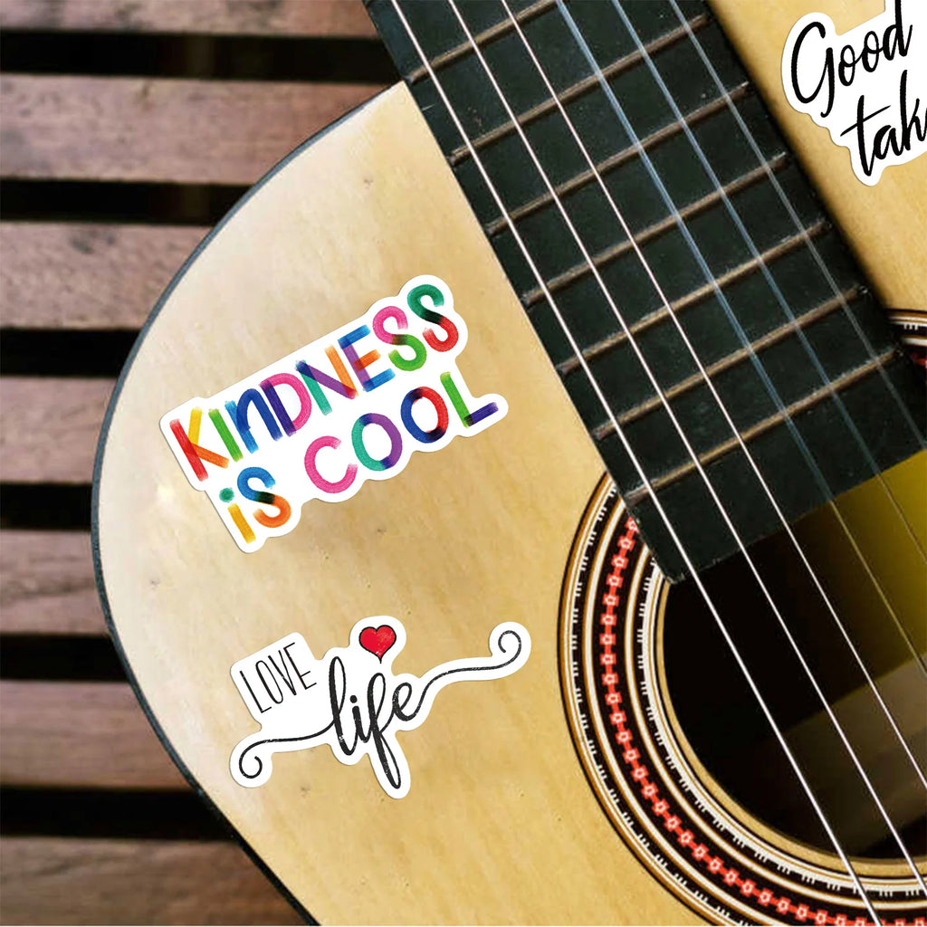 52 Pieces Motivational Phrase Stickers, Inspirational Life, for Laptop, Study Room, Scrapbooking 