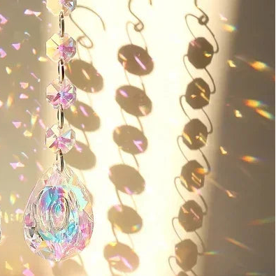 1PCs Crystal Suncatcher AB Color Rainbow Chaser Curtain Pendant Sun Catcher Glass Prism Outdoor Window Home Garden Decor 