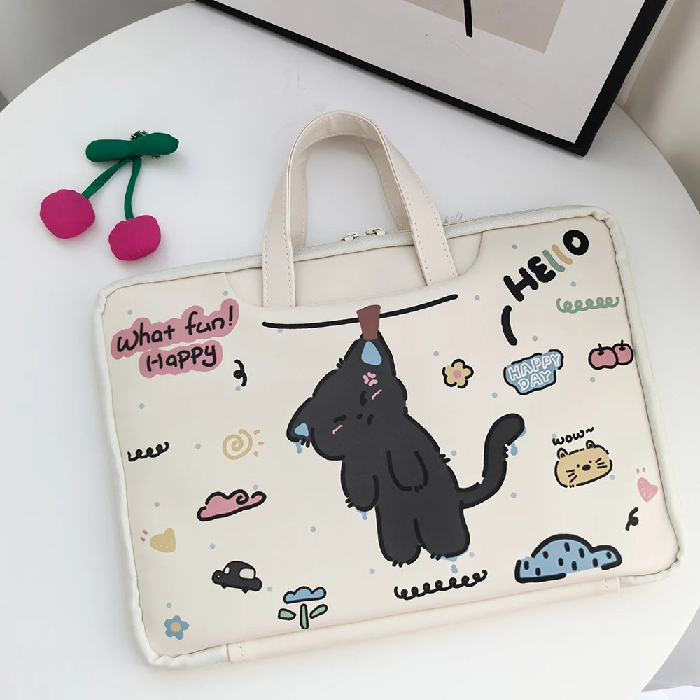Cartoon Cute Cat Laptop Bag Macbook Notebook Case 