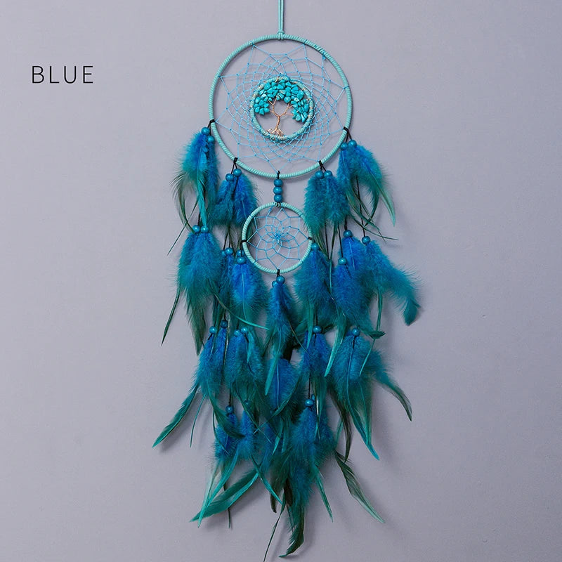 Tree of Life Feathered Dream Catcher 