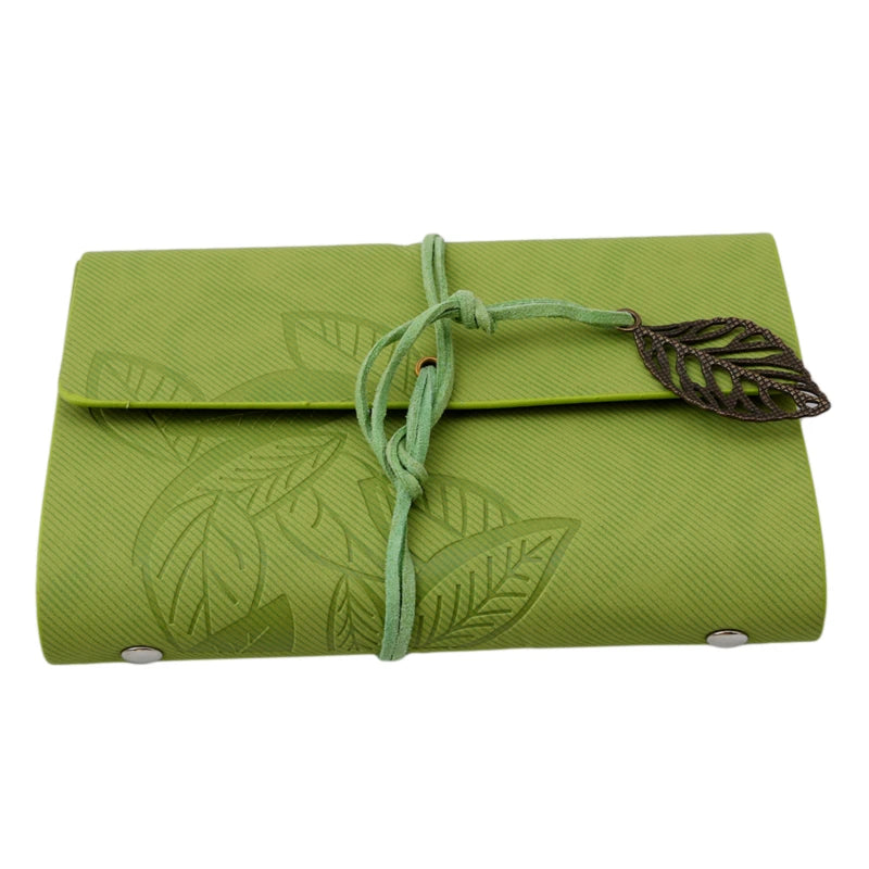 Leather Leaf Notebook, Diary, Notepad 4x6 inches 