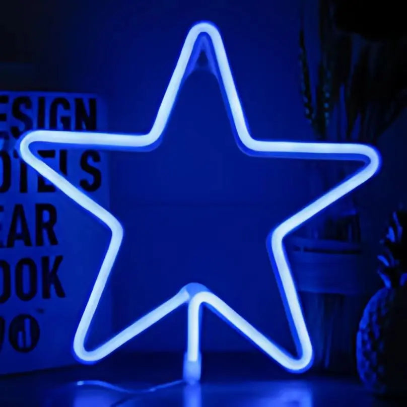 Star neon light battery/USB power supply, game room, bedroom decoration 