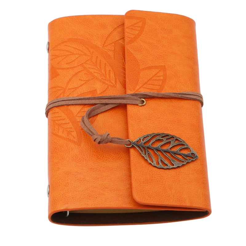 Leather Leaf Notebook, Diary, Notepad 4x6 inches 