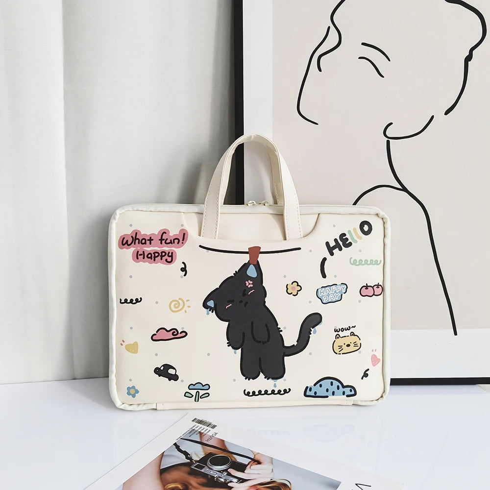 Cartoon Cute Cat Laptop Bag Macbook Notebook Case 