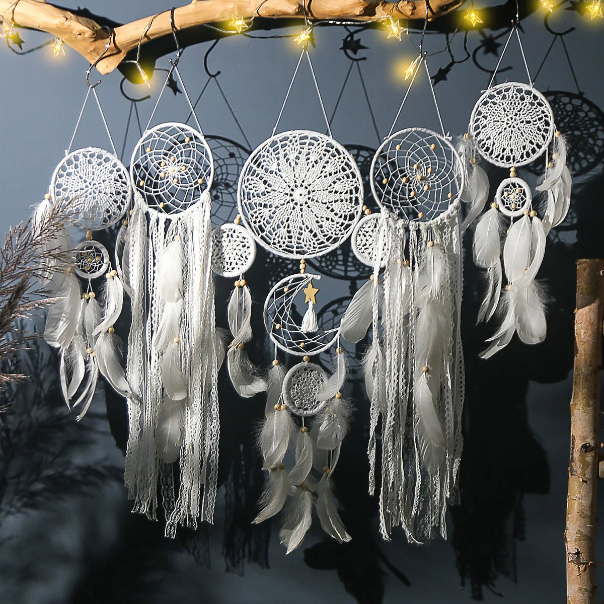 5 pc set Dream Catcher, Indian Style Wall Hangings, Home Decoration 