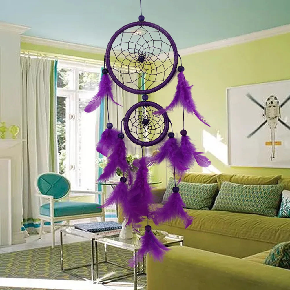 1 pc Dream Classic Small Catcher Room Decor Feather Dreamcatcher Wind Chimes 