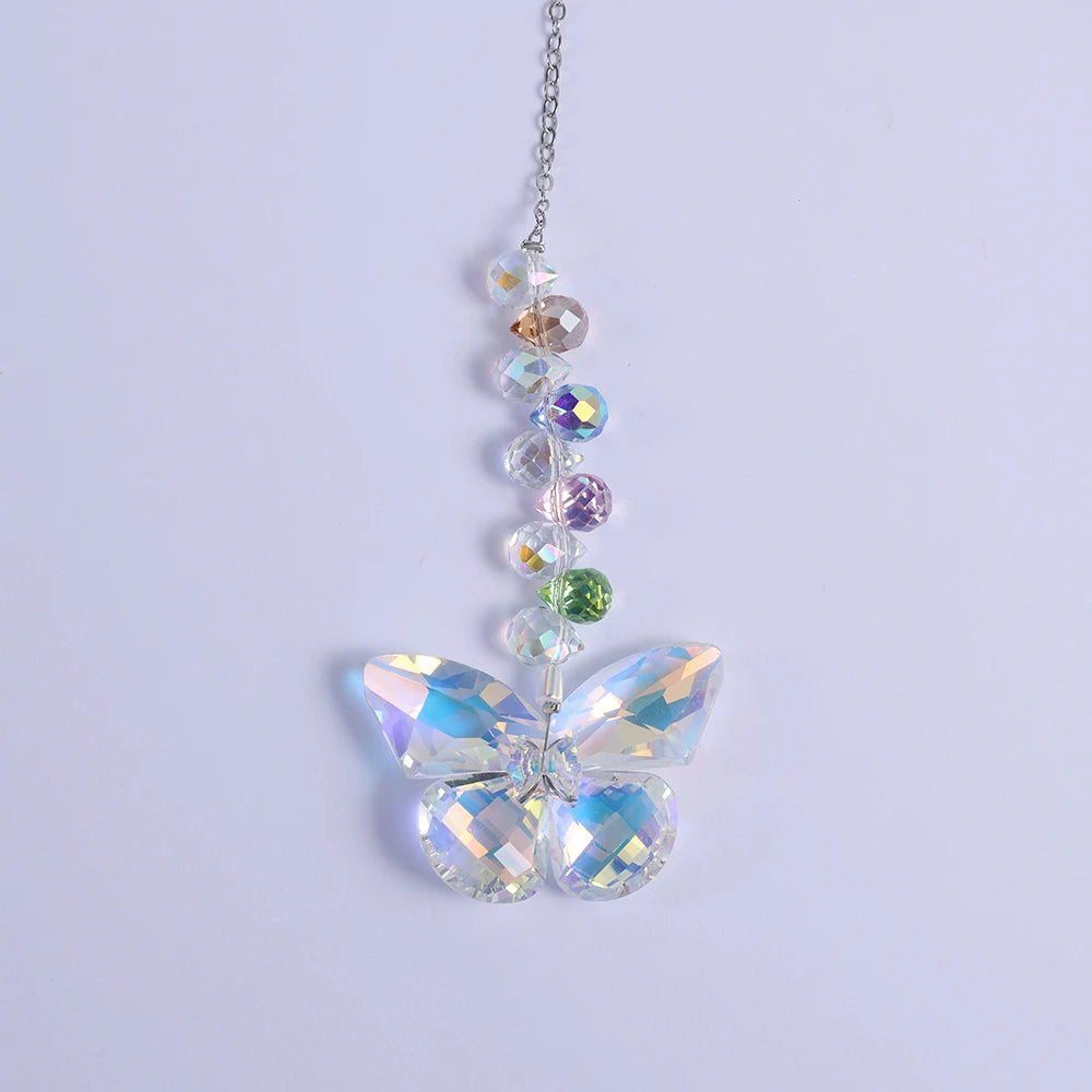 Crystal Butterfly Suncatchers for Window Hanging Ornaments, Rainbow Maker Indoor Outdoor Patio Garden Decor Gifts 