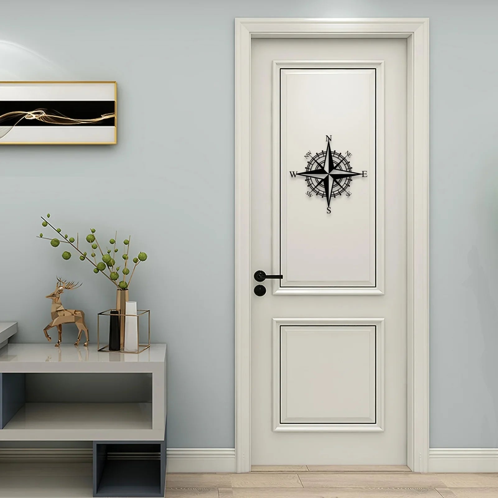 Metal Compass Wall Art Decoration, Home Decor, Living Room 