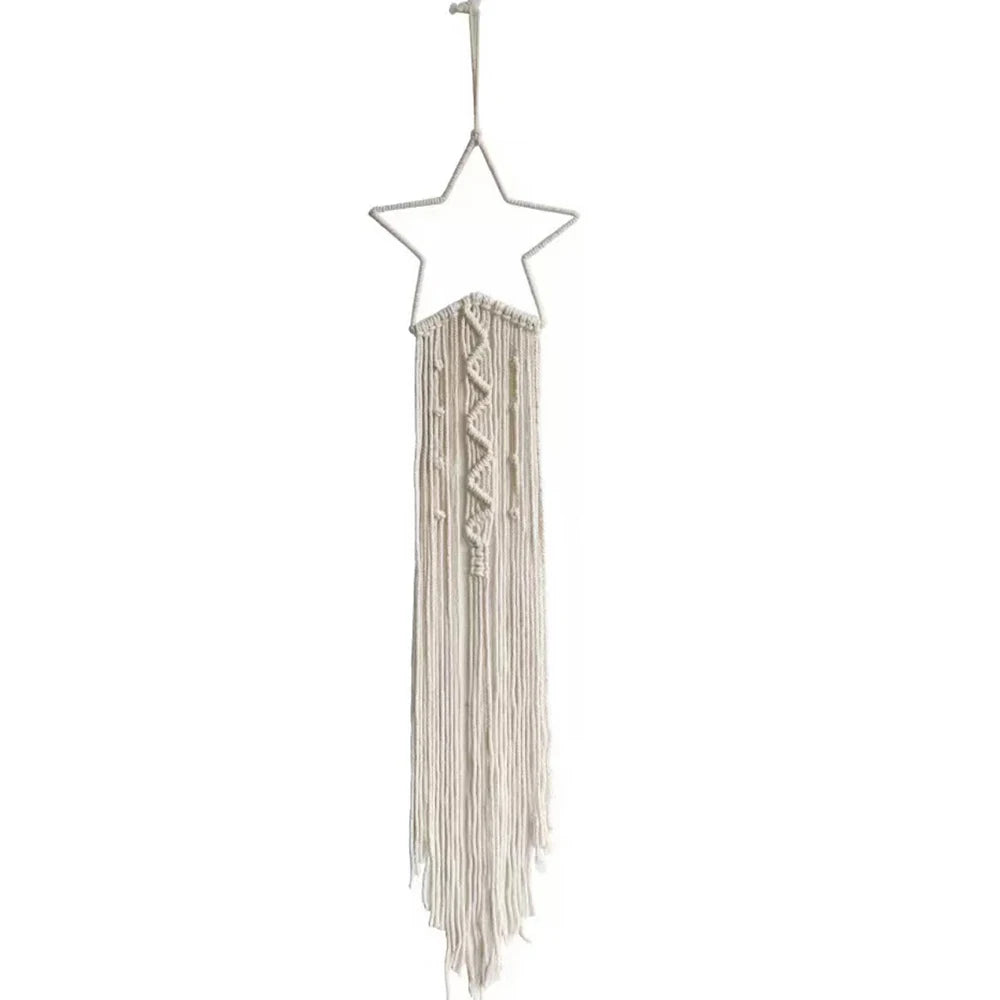Woven Star Tapestry Dream Catcher, Hanging Star Decor 