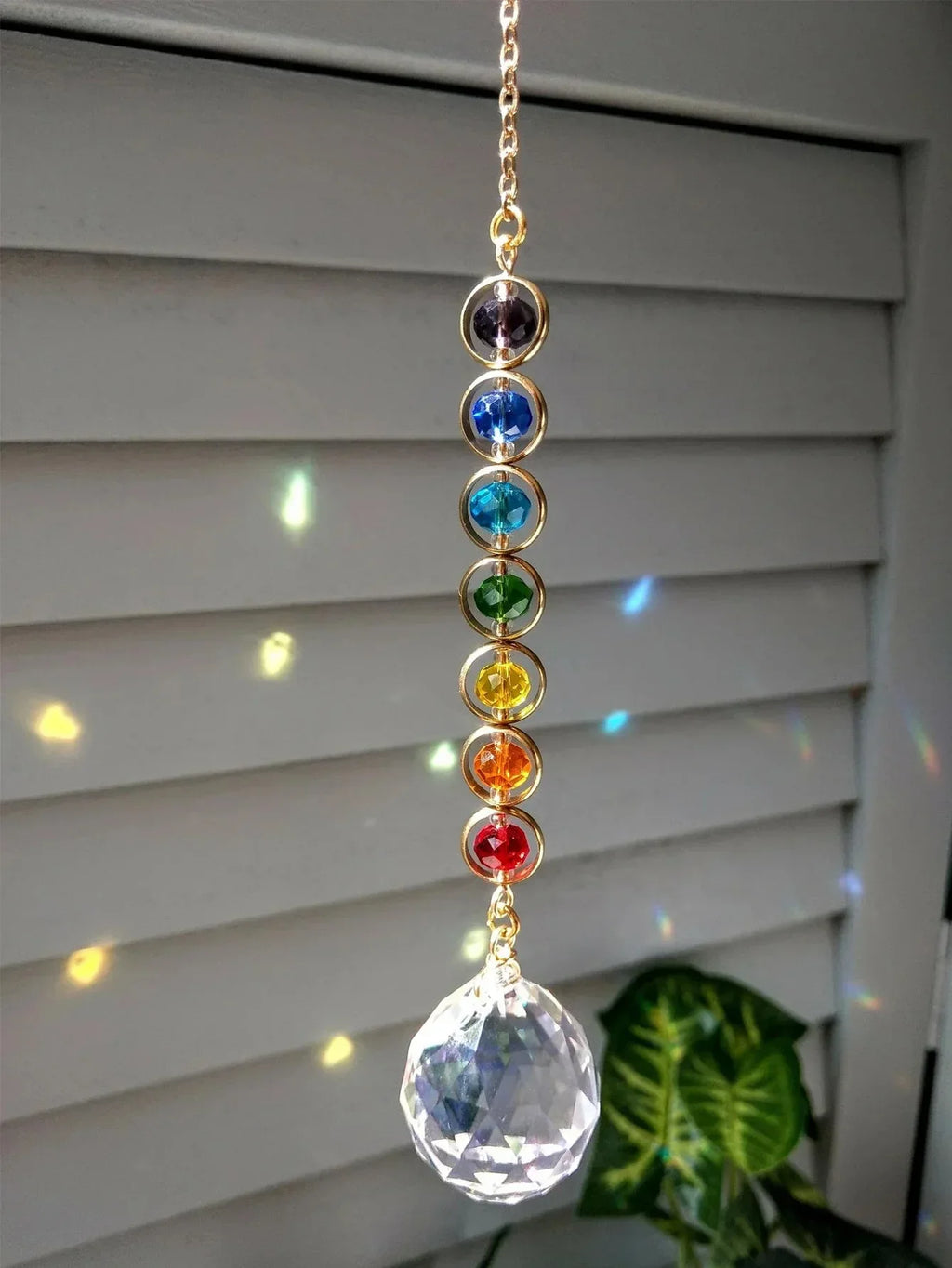 Rainbow Crystal Suncatcher, Home Decor Prism, Chakra 