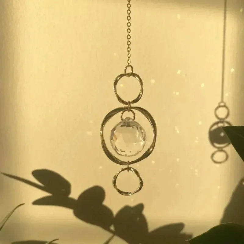 Crystal Suncatcher Hanging Decoration Rainbow Maker Light Catcher Crystal Ball Prism for Garden Outdoor Decor Window Decor Gift 
