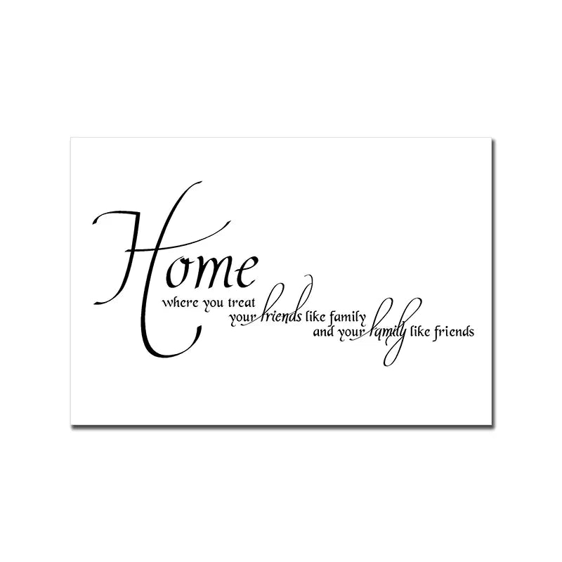 Welcome Canvas Wall Art White Poster Living Bedroom Decor 