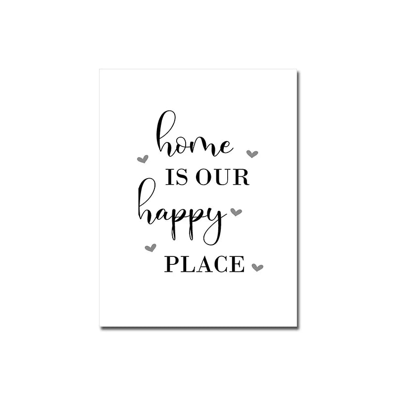 Welcome Canvas Wall Art White Poster Living Bedroom Decor 