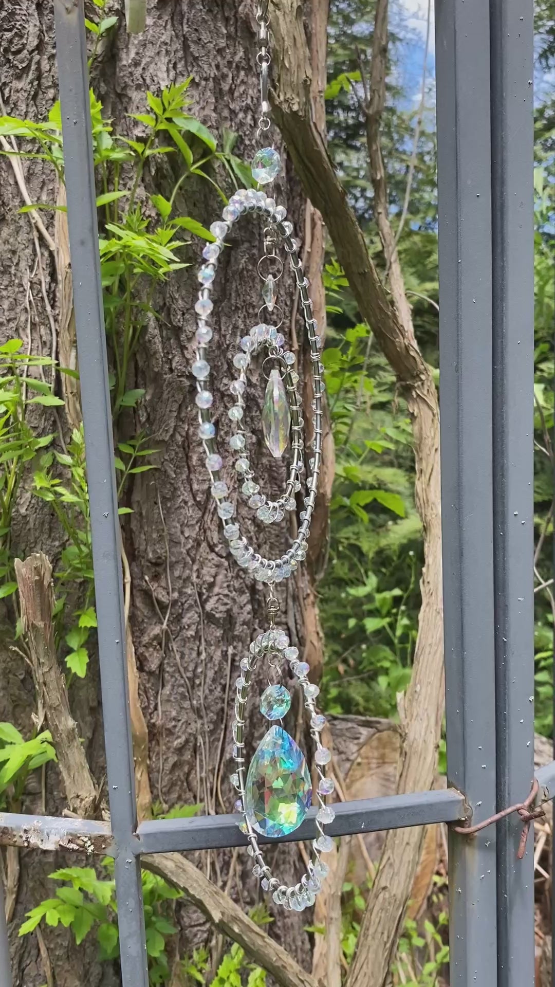 Three Tier Crystal Spinning Suncatchers