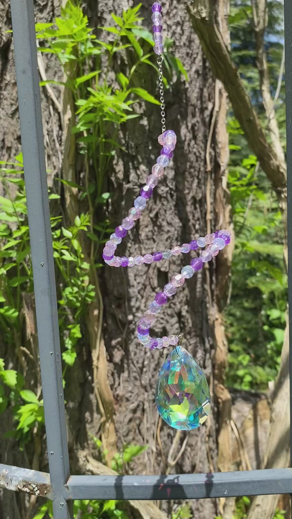 Swirling Suncatcher - Purple and Pink