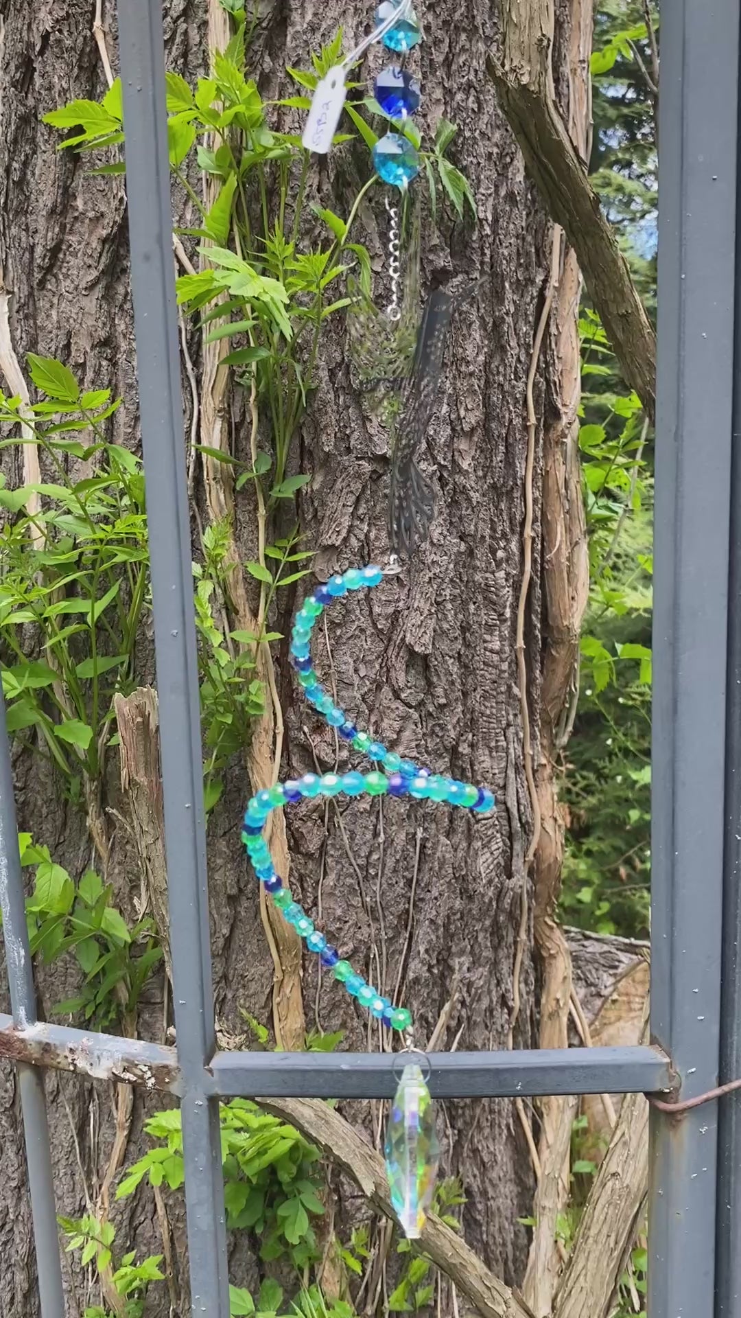 Swirling Suncatcher - Blue Humming Bird