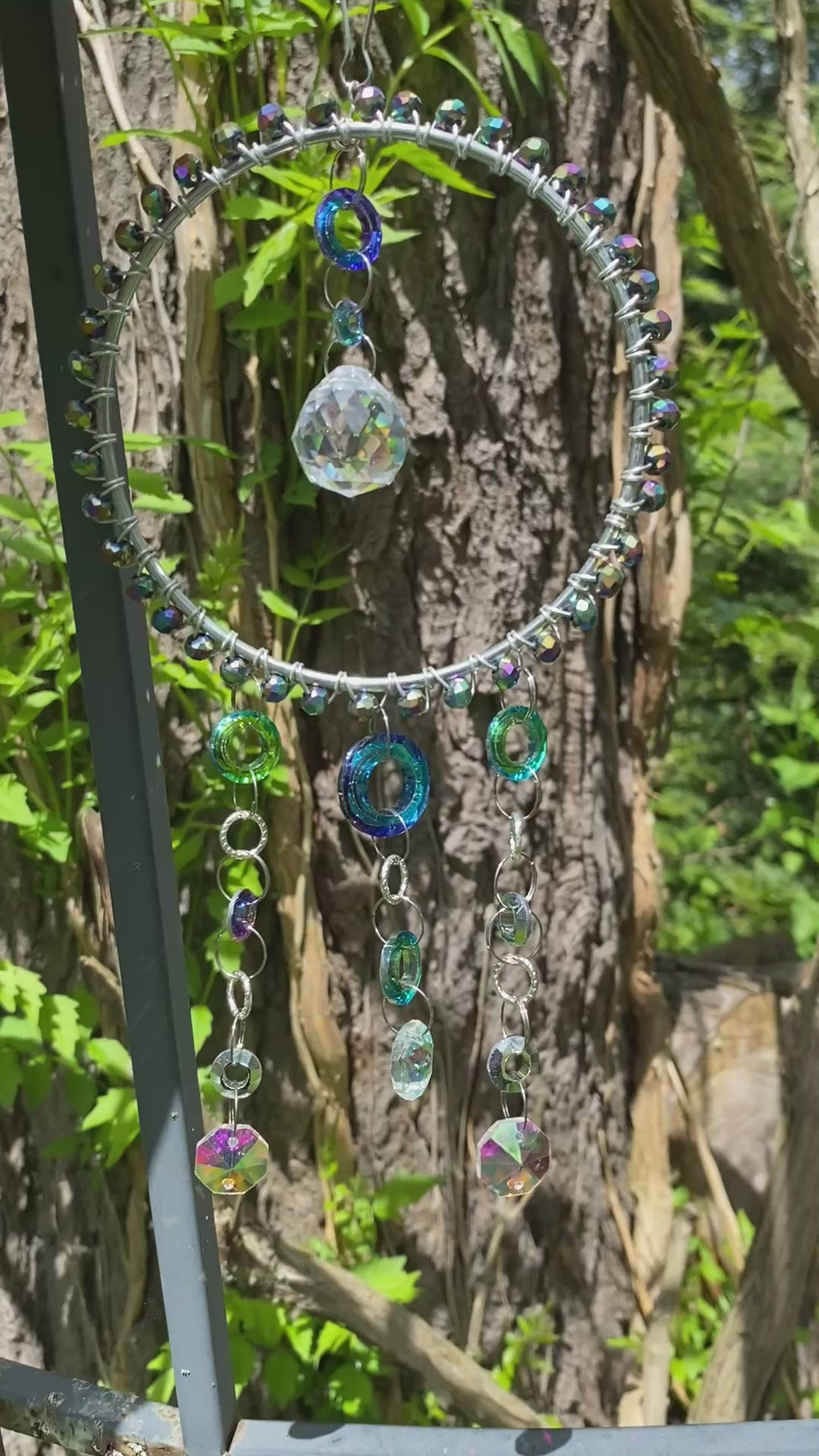 Blue Green Rings Suncatcher